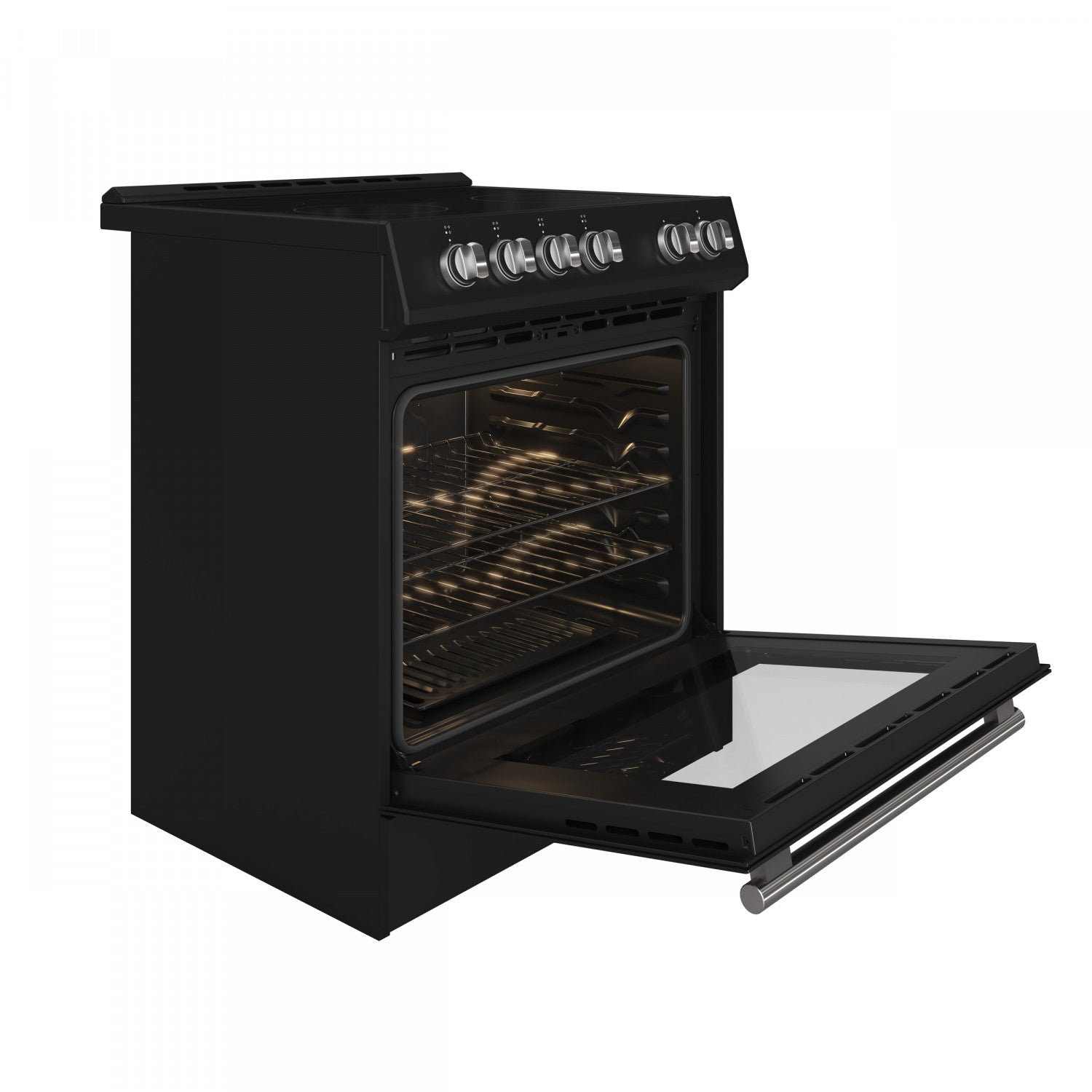 Forno Leonardo Black Slide-in Electric Range (5.0 Cu. Ft.) - FFSEL6022-30BLK