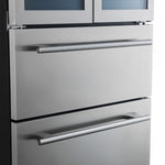 Forno Campania 32" Stainless Steel 120 Bottle Dual Wine Cooler with Two Beverage Drawers (17.7 Cu. Ft.) - FWCDR6635-32S