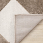 Logan Modern Diamonds Area Rug - Brown Cream - 5' X 8'