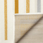 Functional Modern Curves Area Rug - Cream Yellow - 7' X 10'