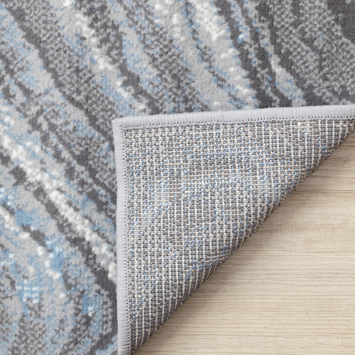 Functional Modern Area Rug - 7' X 10' - Blue/Grey