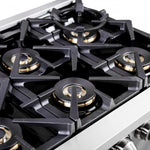 Forno Capriasca 36" Stainless Steel French Door Freestanding Gas Range with Air Fry (5.36 Cu. Ft.) - FFSGS6460-36