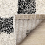 Marquee Modern Abstract Area Rug - Cream Black - 5' X 8'