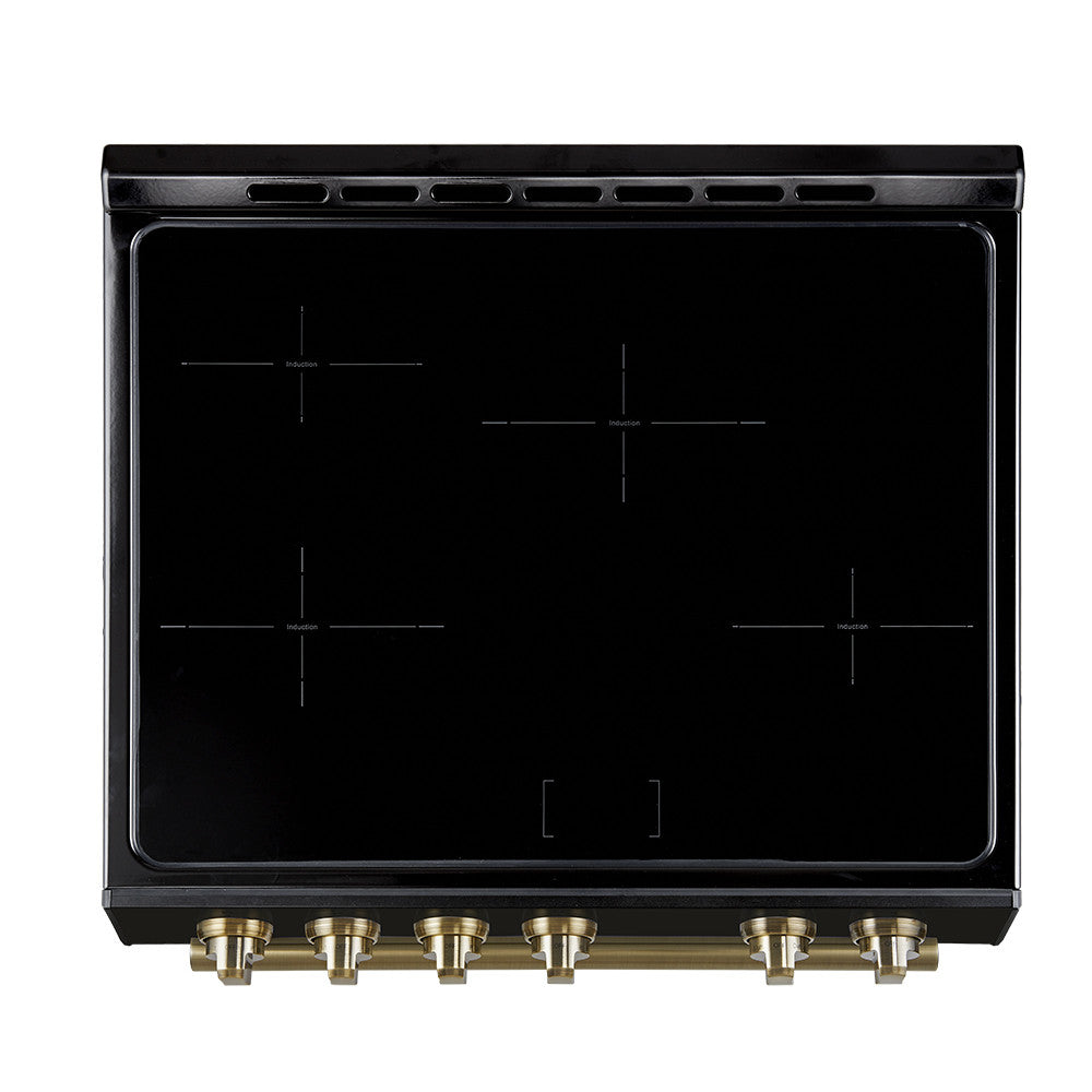 Forno Leonardo Black Slide-In Induction Range (5.0 Cu. Ft.) - FFSIN0982-30BLK