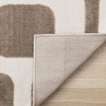 Logan Modern Vintage Area Rug - Brown Cream - 7' X 10'