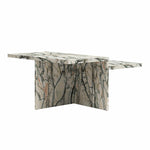 Brielle Two-Tiered Coffee Table - Faux Onyx Marble
