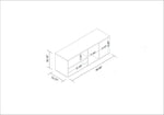 Kenfig Floating Entertainment Centre - White/Stamp/Yellow