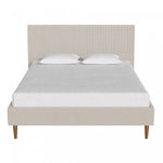 Daphne Upholstered Full Bed - Ivory Velvet