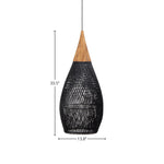 Bayan Horn Pendant Large - Black
