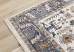 Macie Traditional Border Area Rug - 5' X 8' - Cream/Blue