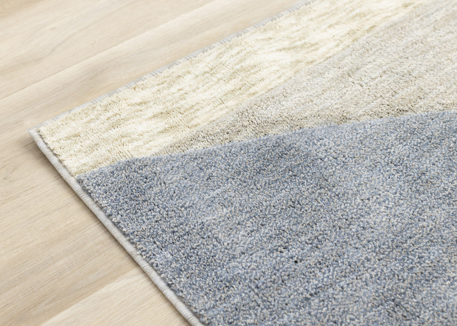 Recycled Polyester Modern Teardrop Area Rug - 5' X 8' - Blue/Grey