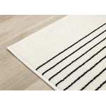Functional Modern Soundwaves Area Rug - White Black - 8' X 11'