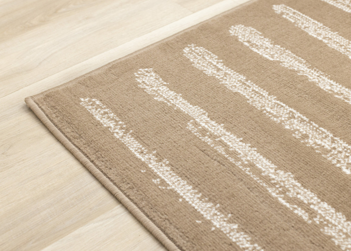 Functional Contemporary Lines Area Rug - Brown Cream - 8' X 11'