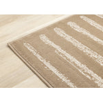 Functional Contemporary Lines Area Rug - Brown Cream - 8' X 11'