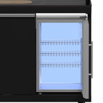 Forno All'Aperto Black Countertop Outdoor Kitchen with 86,600 BTU BBQ, 24" Plancha and 18" Pizza Oven - FODKT2568BLK