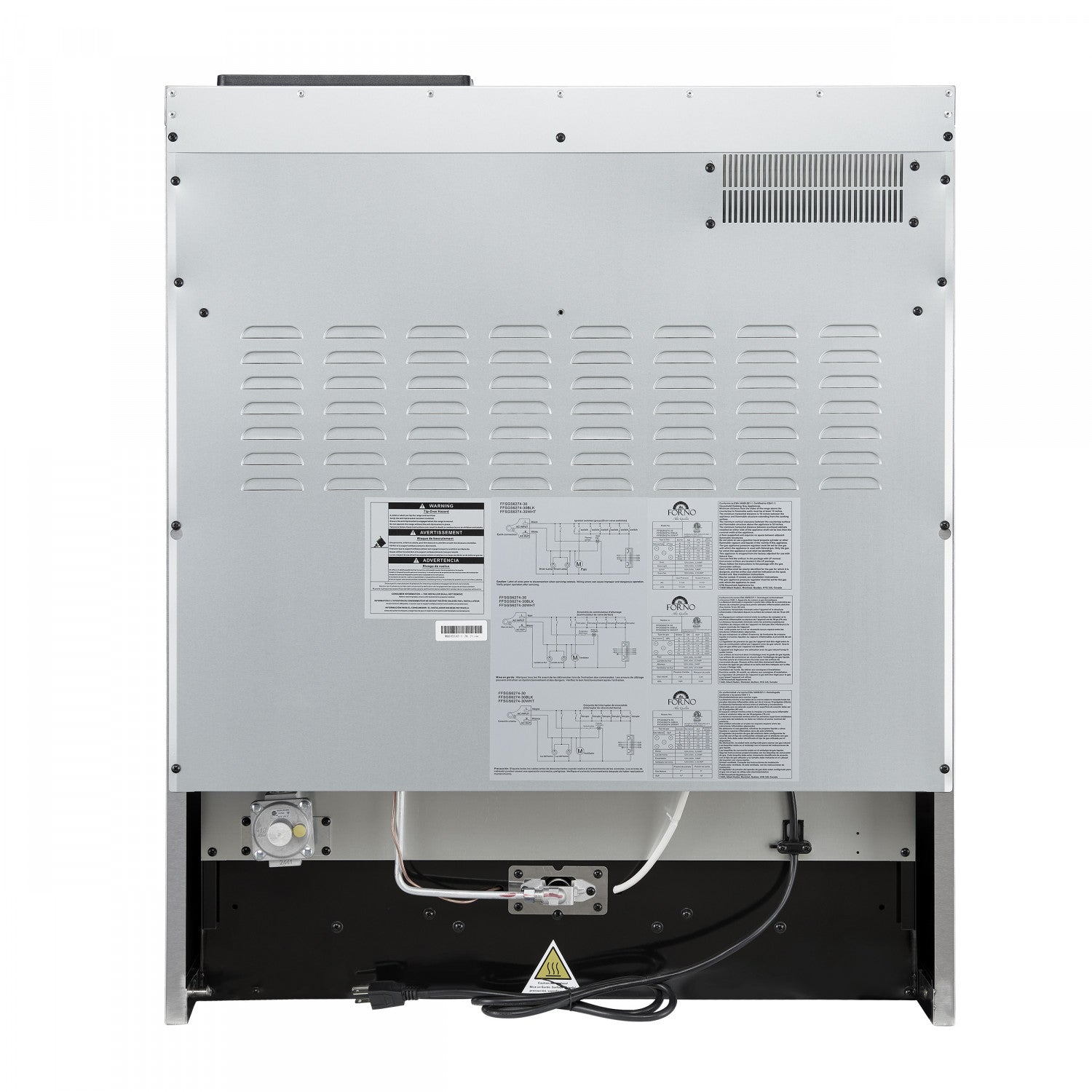 Forno Giovanni 30" White Freestanding Gas Range (4.32 Cu. Ft.) - FFSGS6274-30WHT