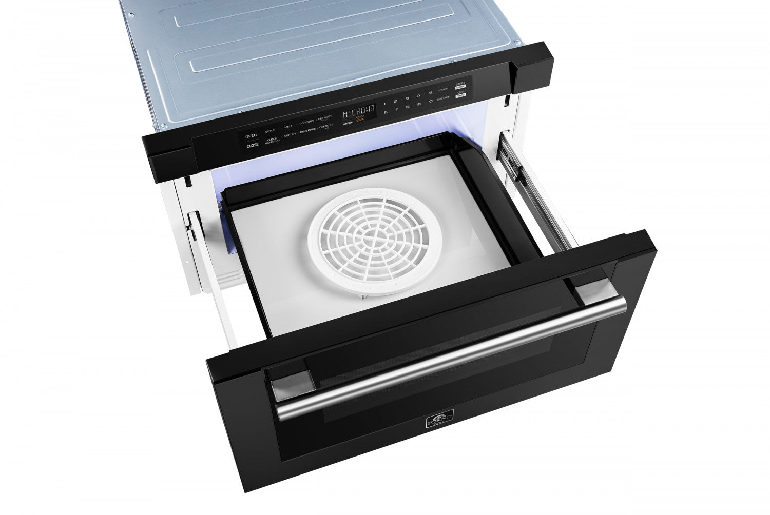 Forno Capoliveri Black 24" Built-In Microwave Drawer (1.2 Cu. Ft.) - FMWDR3000-24BLK