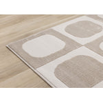 Logan Contemporary Modern Area Rug - Beige Cream - 8' X 11'