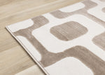 Logan Modern Vintage Area Rug - 7' X 10' - Brown/Cream