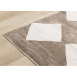 Logan Modern Diamonds Area Rug - Brown Cream - 7' X 10'