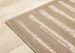 Functional Contemporary Lines Area Rug - 5' X 8' - Brown/Cream