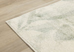 Elise Contemporary Botanical Area Rug - Cream Green - 5' X 8'
