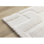 Luxury Plush Textured Shapes Area Rug - Cream - 5' X 8'