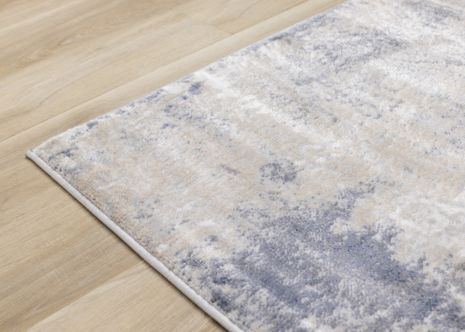 Logan Casual Contemporary Area Rug - 8' X 11' - Cream/Blue/Grey
