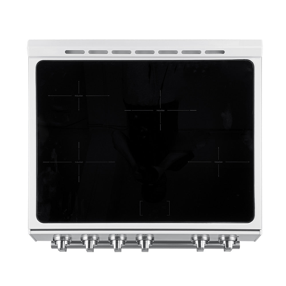 Forno Leonardo White Slide-in Induction Range (5.0 Cu. Ft.) - FFSIN0982-30WHT