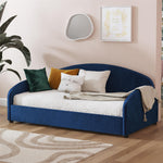 Moon Upholstered Twin Daybed - Blue Velvet
