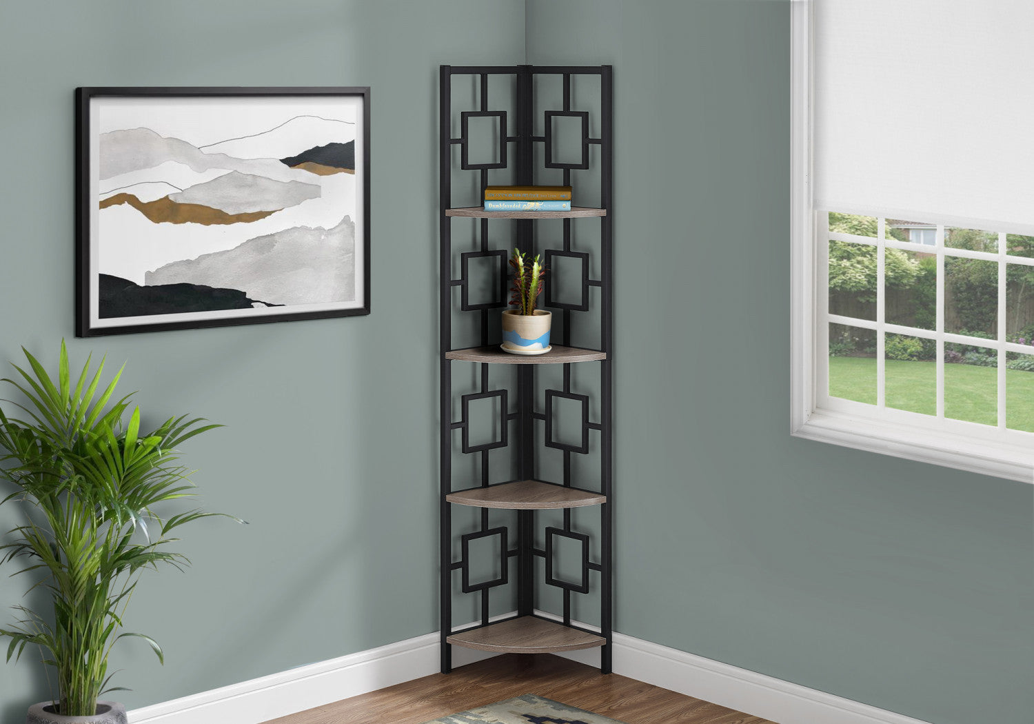 Venn Bookcase - Dark Taupe