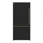 Forno Milano 62" Black 2-piece Freestanding Dual Bottom Freezer Refrigerator (34.4 Cu. Ft.) - FFFFD1787-60BLK