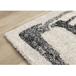 Marquee Modern Abstract Area Rug - Cream Black - 5' X 8'