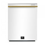 Forno Premium White Kitchen Package with Range, Bottom Freezer Refrigerator, Dishwasher and Range Hood - FBDL-006-03CA