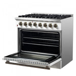 Forno Galiano 36" White Dual Fuel Range (5.36 Cu. Ft.) - FFSGS6156-36WHT