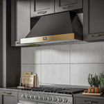 Forno Vittorio Black 48" 600 CFM Wall Mounted Range Hood - FRHWM5078-48BLK