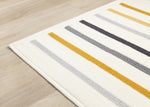 Functional Modern Curves Area Rug - Cream Yellow - 7' X 10'