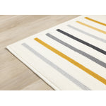 Functional Modern Curves Area Rug - Cream Yellow - 7' X 10'