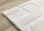 Luxury Plush Textured Shapes Area Rug - Cream - 8' X 11'