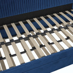 Daphne Upholstered Twin Daybed with Twin Trundle - Blue Velvet