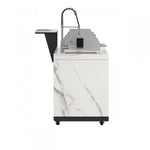 Forno Rimini White Countertop Outdoor Kitchen with 30" 62,600 BTU BBQ and 2 Beverage Centres (4.8 Cu. Ft.) - FODKT2575WHT