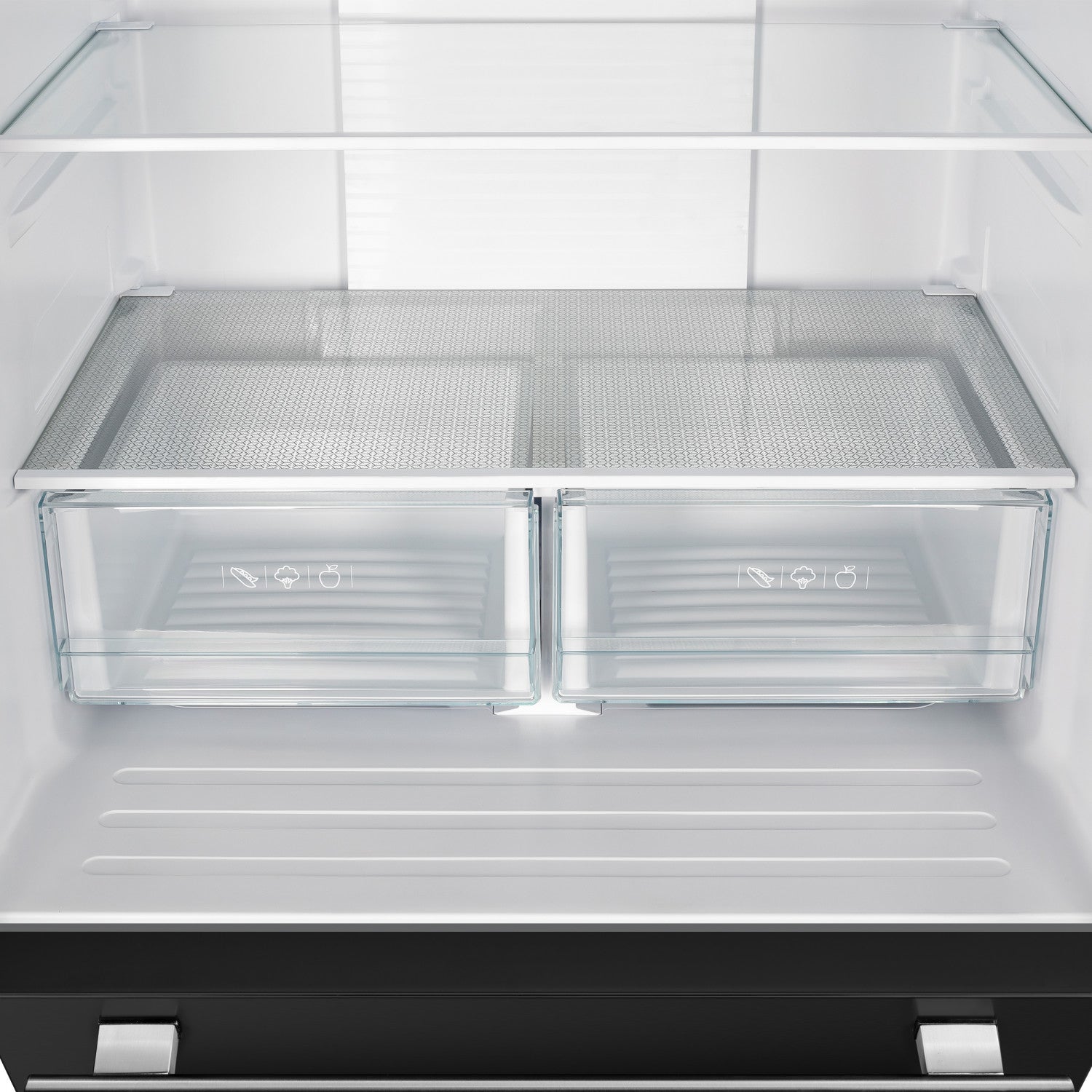 Forno Gallipoli 31" 17.5 Cu.Ft. Black French Door Refrigerator with Ice Maker - FFFFD1974-31BLK