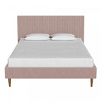 Daphne Upholstered Queen Bed - Blush Velvet