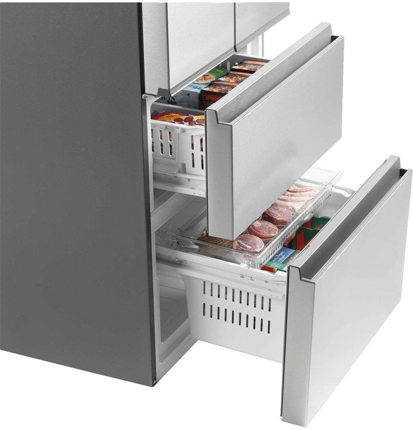Haier Fingerprint Resistant Stainless Steel 4-Door French-Door Refrigerator (14.5 cu ft)- QJS15HYRFS