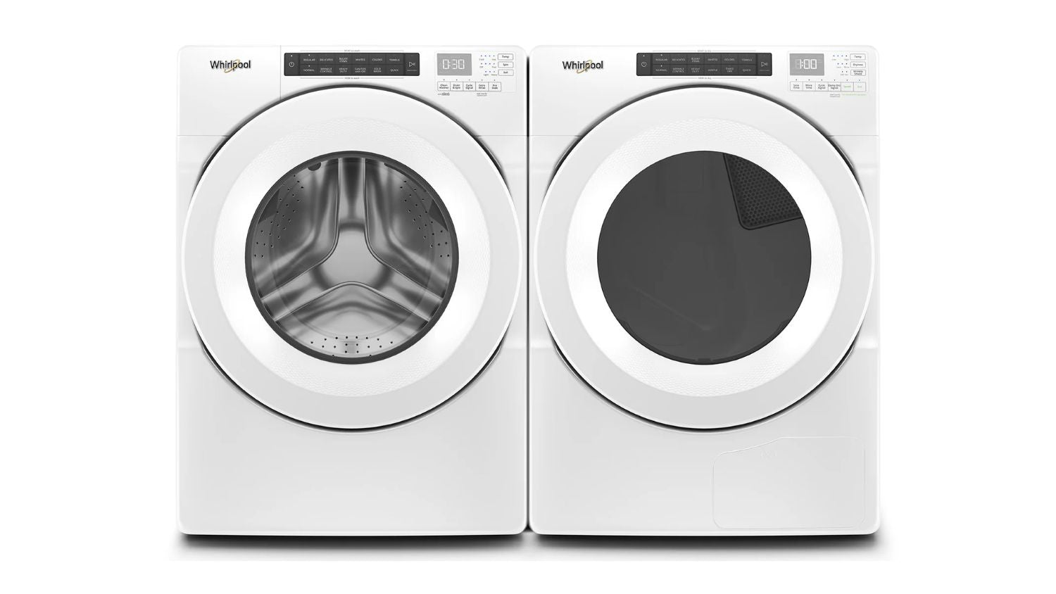 Whirlpool White Front-Load Washer (5.0 cu. ft.) & Gas Dryer (7.4 cu. ft.) - WFW560CHW/WGD560LHW