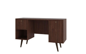 Stobi Office Desk - Dark Brown/Black