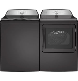 GE Profile Diamond Grey Top Load Washer (5.8 IEC cu. ft.) & GE Profile Diamond Grey Electric Dryer (7.4 cu. ft.) - PTW600BPRDG/PTD60EBMRDG