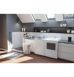 GE Profile White Top Load Washer (5.8 IEC cu. ft.) & GE Profile White Electric Dryer (7.4 cu. ft.) - PTW600BSRWS/PTD60EBMRWS