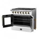 Forno Galiano 36" White French Door Freestanding Gas Range (5.36 Cu. Ft.) - FFSGS6444-36WHT
