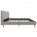 Daphne Upholstered Queen Bed - Light Gray Velvet